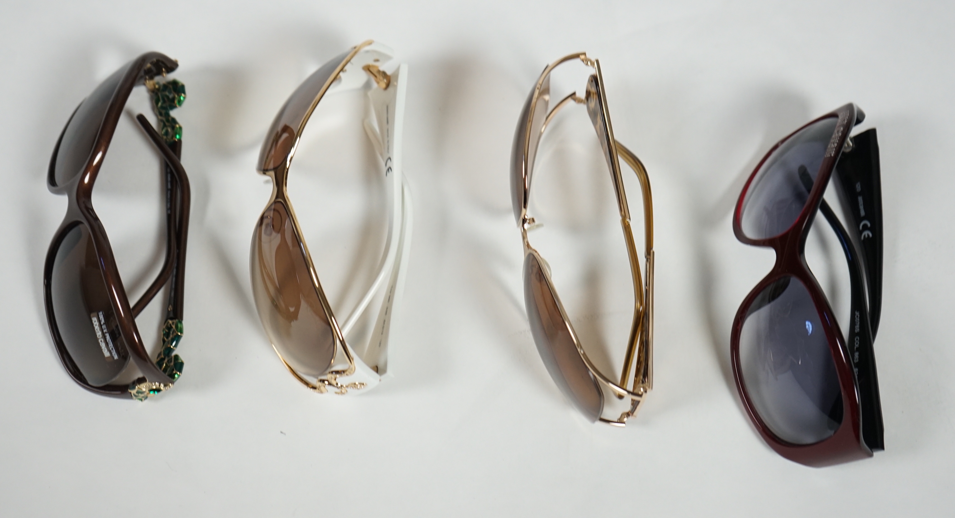 Four pairs of Roberto Cavalli lady's sunglasses